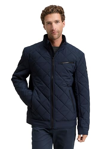 TOM TAILOR Herren Bikerjacke mit Steppung