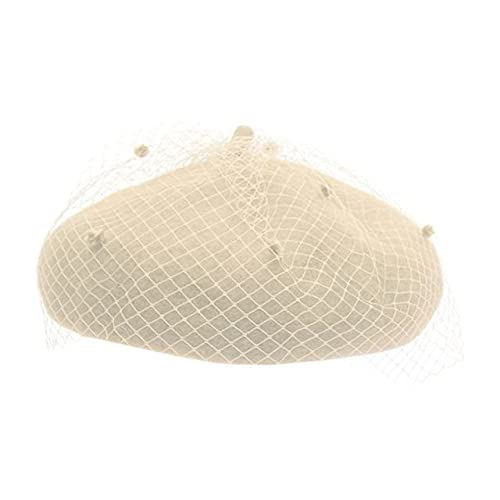 Béret en laine pour femme - Style vintage - Pour l'automne et l'hiver - Motif voile - Style décontracté - Pour peintre - Pour l'extérieur - Élégant