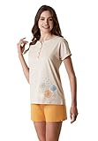 pigiami pile donna lovable Casacca serafino con bottoni multicolor