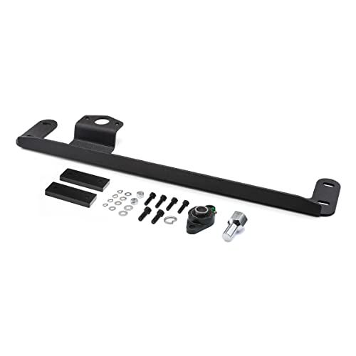 BlackPath - Fits 2003-2008 Dodge Ram 2500 3500 4WD Steering Gear Box Stabilizer Brace Kit Wobble Fix Cummins Diesel (Black) Carbon Steel