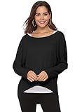 Kann zu jeder Jahreszeit getragen werden│Attraktiver Stil und schönes Design. Perfekt für Herbst, Frühling und Winter, angenehm zu tragen. Feature Style super angenehm, preiswert und modisch. Durch sein schlichtes Design lässt sich das Oberteil perfekt zu Jeanshosen oder Röcken kombinieren.