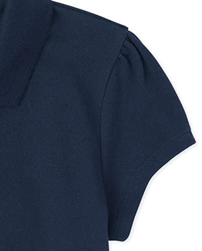 The Children's Place girls Short Sleeve Ruffle Pique Polo Shirt, Tidal/White 4 Pack, Medium US — view 2