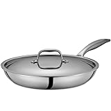LEGEND COOKWARE 5-Ply Stainless Steel 12-Inch Frying Pan...