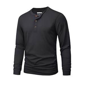 MAGNIVIT Men’s Long Sleeve Henley Shirts 3-Button Fall Casual Cotton T-Shirts Moisture Wicking Basic Tops
