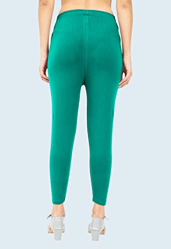 Image of POPOLO Women's Super Soft Ankle Length Cotton Lycra Solid Stretchable Legging