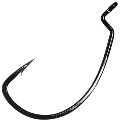 Gamakatsu EWG SL Hook Worm Offset schwarz - Offsethaken, Größe/Packungsinhalt:Gr. 6/0-3 Stück