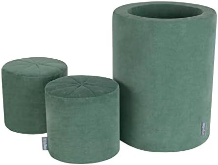 KiddyMoon Foam Playground For Kids Obstacle Course For Children Montessori Toy For Babies Soft Construction Blocks Element, Tunnel/Hill, Made In The EU, Lightgrey:-