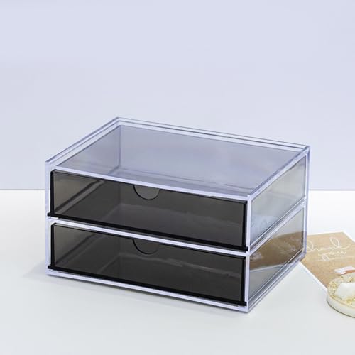Boîte à outils de manucure transparente avec porte-brosse à ongles double couche - 3