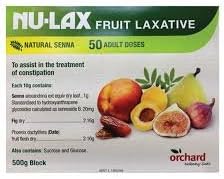 Nulax Fruit Laxative Block 500g Made from Pure Dried Fruits Made in Australia (3 Pack)