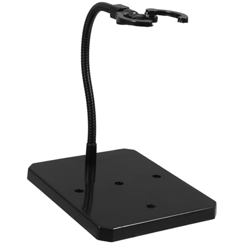 Kisangel Support Robuste Présentoir Stable pour Figurines Articulées en Plastique Noir , Socle D’exposition Ajustable Compatible Modèles 3 Cm pour Maquettes / /modèles Variés