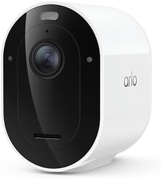 Arlo Pro Security Camera 2K HDR (6th Gen, 2025 Release) – Wireless Outdoor Camera, Rechargeable Removeable Battery, Event Captions, Emergency Response, 1-Month Trial of Secure Plan, 1 Cam, White