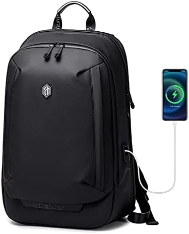 ah arctic hunter 15.6" Laptop Backpack with Tablet Compartment, Stylish Backpack for Men with USB Charging Port Lightweight College Backpack Multiple Pockets Water-resistant Anti-theft Laptop Backapck