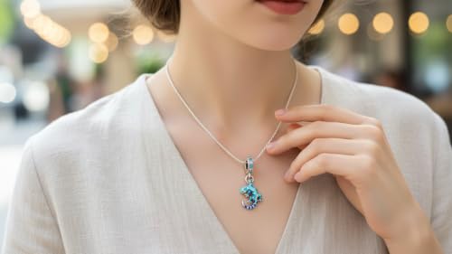 Abalorio de lagarto azul antialérgico de plata 925 compatible con pulsera 6