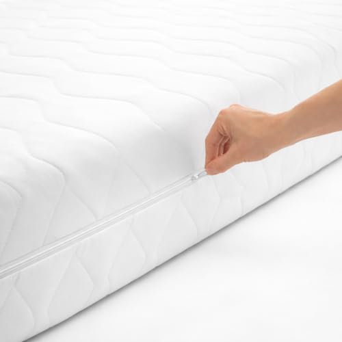 Matratzenbezug ersatz schoner bezug gesteppt reißverschluss waschbar KingBEZUG (90x200x20)