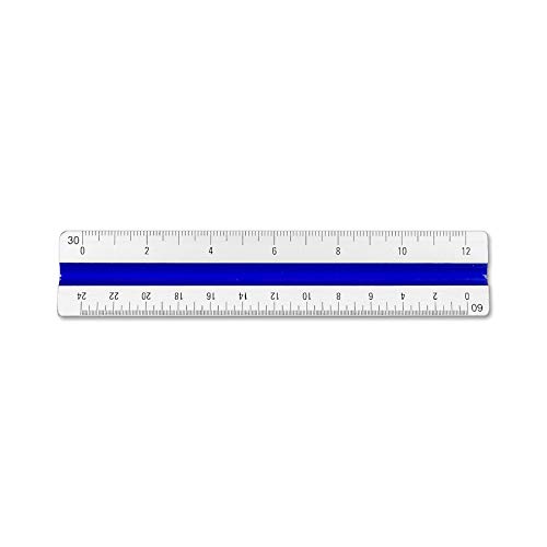 Image of Alumicolor Aluminum Engineer Color-Coded Solid Drafting Scale, 4IN, Silver