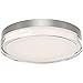 Modern Forms FM-W44812-30-SS Contemporary Modern LED Outdoor Flush Mount from Pi Collection in Pwt, Nckl, B/S, Slvr. Finish, 12.00 inches, Black