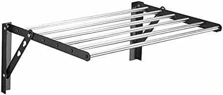 Heavy Duty Adjustable Stainless Steel Wall-Mounted Clothes Drying Rack - Collapsible Space Saver for Indoor/Outdoor Use, 60cm, Durable and Rust-Resistant
