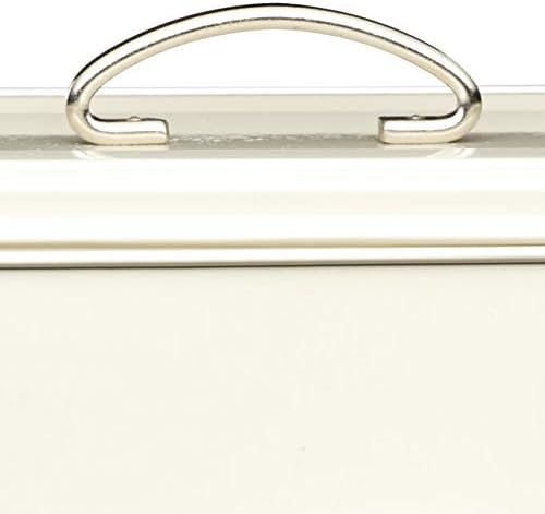 Kitchencraft Living Nostalgia Large Metal Bread Box Bin, Antique Cream
