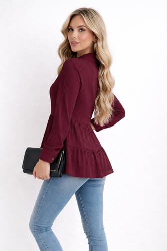 Image of TOPLOT Tops for Woman | Kurti Stylish with Shirt Design | Comfortable Western Top | Versatile Perfect for Casual & Everyday Fashion | Kurti for Woman | Korean Style (5247)