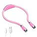 LED Neck Book Light USB Rechargeable, Hands Free, 4 Super Bright LED Bulbs, 3 Adjustable Brightness, Best for Reading in Bed,Knitting,Walking,Jogging,Mending in Night (Pink)