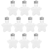 HYTROVE 10stücke Klar Sternförmige Flasche Zum Befüllen Mit Bonbons Wein Hängender Deckel Nachfüllbar Partydeko Diy Geschenkidee Für Weihnachten