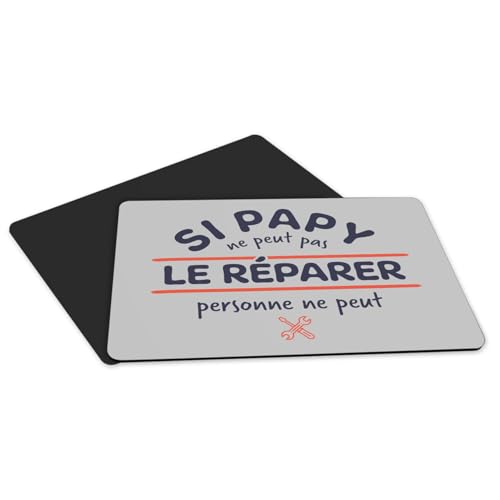 Sets de table Papy bricoleur : lot de 4 grands dessous de table gris - 5