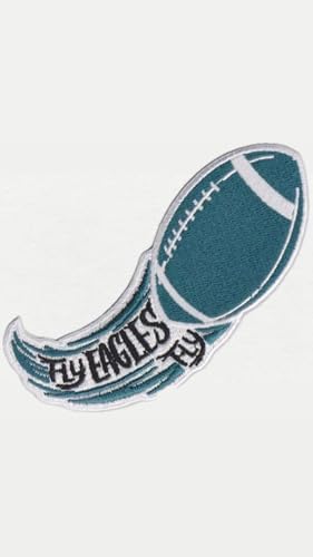 Jeepfy Rugby Fan Philadelphia Fly Eagles Logo Patch Embroidery American Football Fan Favorite Team Iron on Sew on Embroidered Patch