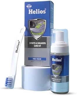 Helios Sports & Sneaker Cleaner Kit 150 ml | Shoe Cleaner Kit | Sports Shoes Sneakers and canvas I Stain Remover Shoe ShampooI 150 ML
