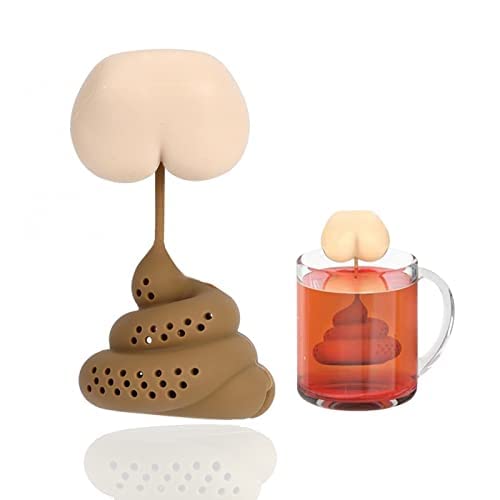 Infusor de té de silicona reutilizable creativo Caca en forma de bolsas de té de hierbas divertidas filtro de café difusor accesorios de té regalos creativos Cover