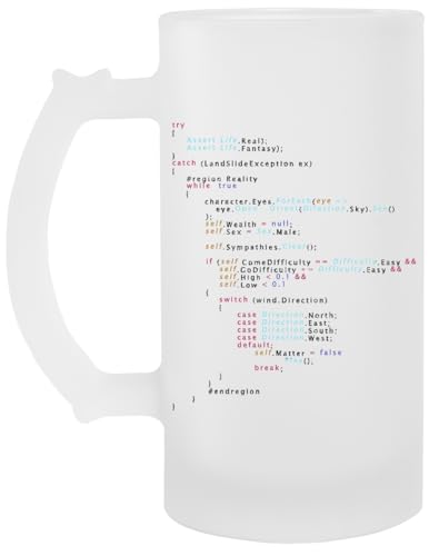 Is This The Real Life Coding Programming Color Bicchiere Da Birra In Vetro Trasparente Con Manico