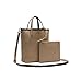 Lacoste Womens Anna Vertical Tote Bag, Black/Warm Sand, One Size