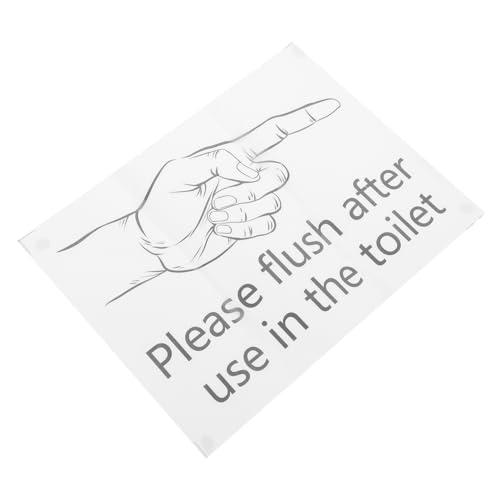 NAMOARLY Toilet Seat Sticker Self-adhesive Warning Decal for Bathroom Safety Removable Wall Decor for Lavatory and Washroom Highly Visible Reminder Sign for Proper Use