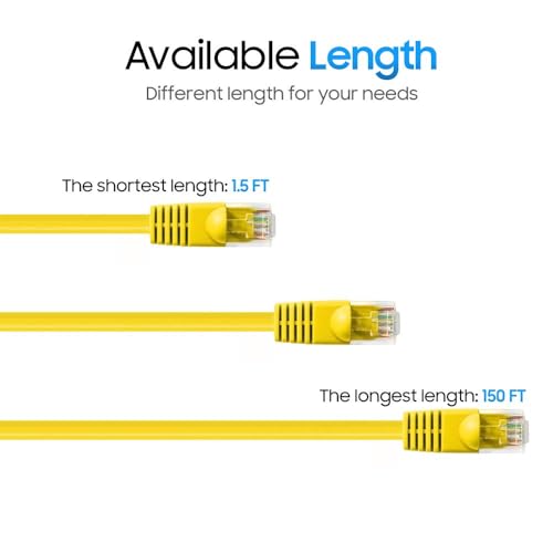 Cmple Cable Ethernet Cat5e con conectores RJ45 de 25 pies miniatura 6