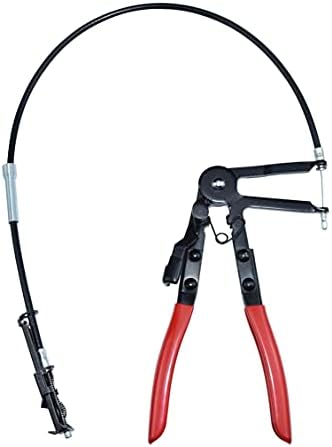 CNWOOAIVE Flexible Hose Clamp Pliers Cable-Type Wire Long Reach Spring Loaded Hose Pliers Apply to Car Fuel Oil Water Pipe