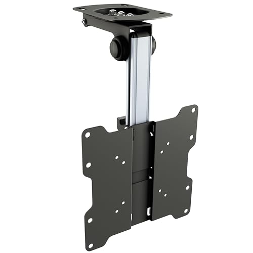 RICOO TV Deckenhalterung Schwenkbar Fernseher Halterung Decke Klappbar für 32-43 Zoll Wandhalterung Dachschräge Wand-Halter D0122 Fernsehhalterung Decken-Halter Flach Smart OLED Curved VESA 200x200