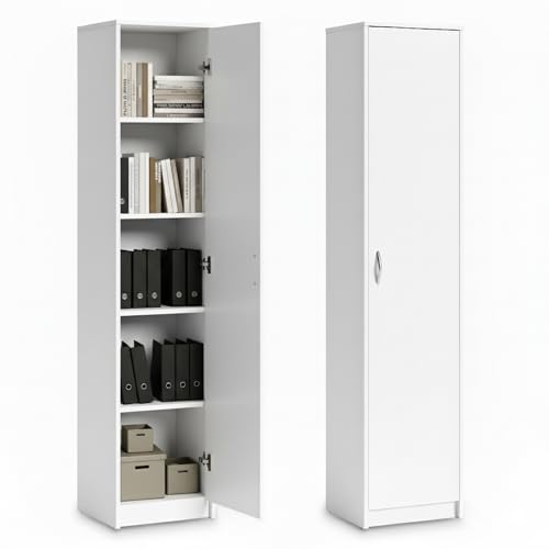 Home Collective Bücherregal Kleiderschrank Regal weiß 40cm breit 180cm hoch Schrank Organizer...