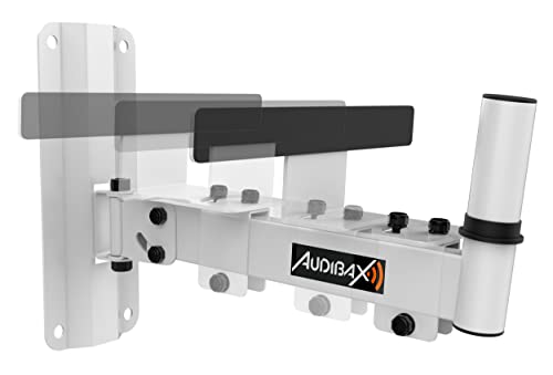 Soporte de pared Audibax Neo 20 para altavoz blanco con anclaje de vaso de 35mm 2
