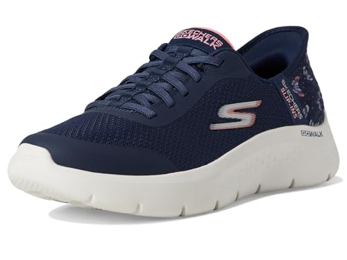 Skechers Women's Go Walk Flex Eva Hands Free Slip-ins Sneaker, Navy/Pink, 9.5 Wide by Skechers - Used condition - Image 8