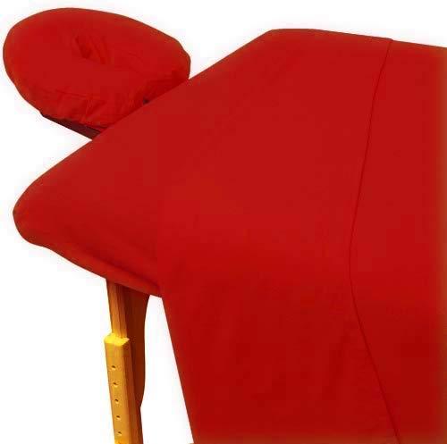 Ossam Linen 600 Thread-Count Egyptian Cotton 3-Piece Massage Table Spa Sheet Set (1Pc Fitted Sheet,1Pc Flat Sheet & 1Pc Fitted Face Rest Cover) Fit up to 5-7