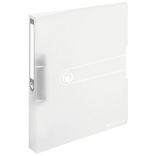 Herlitz 11205770 Easy orga to go Classeur à anneaux A4 2 anneaux hauteur de remplissage 25 mm Blanc transparent, Format A4, dos 38 mm