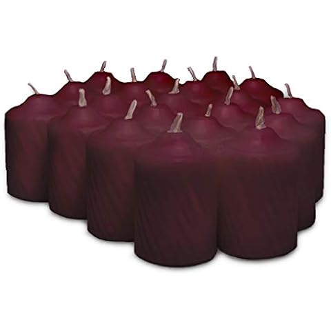 General Wax Burgundy Mulberry Scented Votive Candles Cover
