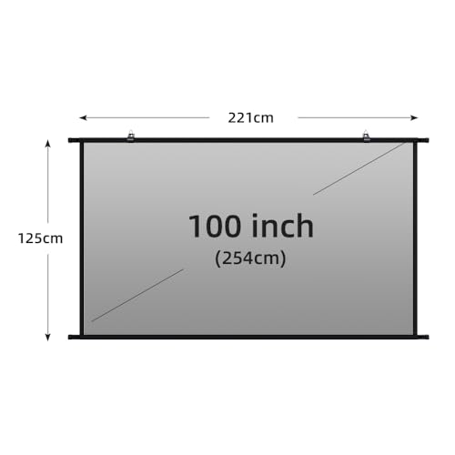 Pantalla de proyección de 100 pulgadas para pared miniatura 2