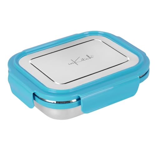 Image of Leak Proof Airtight Stainless Steel Lunch Box for Kids, 540ML + 90ML Snack Box Set, Steel Tiffin Box for School, Office & Picnic, Food Grade Durable Easy Carry Lunch Container