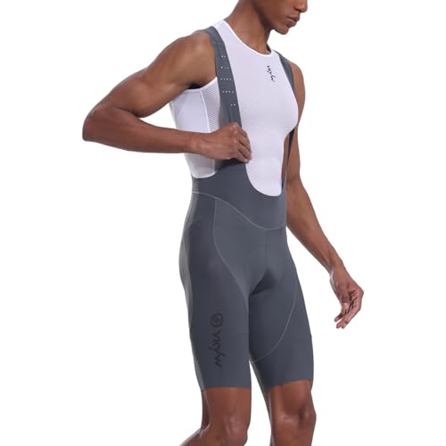 Image of YKYWBIKE Cycling Bibs Men,Elastic Interface Padded Cycling Bib Shorts,Breathable Biking Bib Short Men
