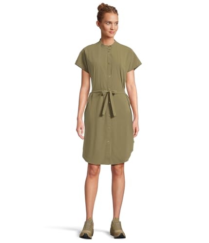 Fjllrven Abisko Fjll Womens Dress -Breathable Comfortable Lightweight Stretch Fabric - Hiking Travel Green Medium