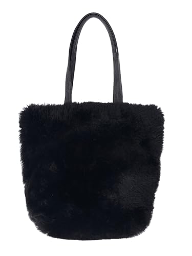 Bolso tote de piel de cordero con correas de cuero miniatura 1