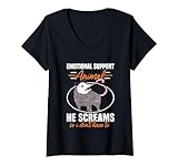 Photo Gallery donna supporto emotivo animale opossum selvatico amante trash cat maglietta con collo a v Photo Gallery donna supporto emotivo animale opossum selvatico amante trash cat maglietta con collo a v