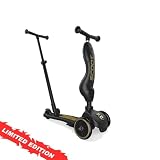 Scoot & Ride Highwaykick 1 Push and Go Kickboard z siedziskiem, hulajnoga dziecięca 2 w 1, rowerek biegowy z kierownicą od 1, 2 lat, rośnie wraz z dzieckiem, regulacja wysokości, bez narzędzi (kolor