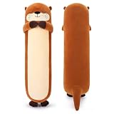 Sprinqdawin Large Otter Stuffed Animal,33.5” Long Otter Plush,Kawaii Plush Toys,Cute Plushies Animal Gifts,Animals Body Pillow Sleeping Hugging Pillow Cushion Doll for Kids Adults Birthday