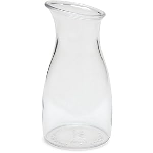 Carlisle FoodService Products 7090007 Cascata Carafe Juice Jar Beverage Decanter Only, Plastic, .25 L, Clear, 1 Count (Pack of 1)